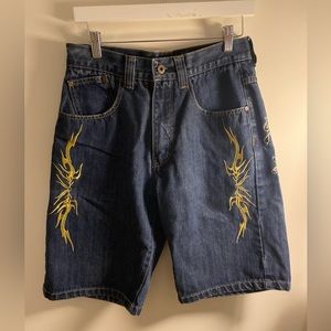 Jorts with Y2k designs